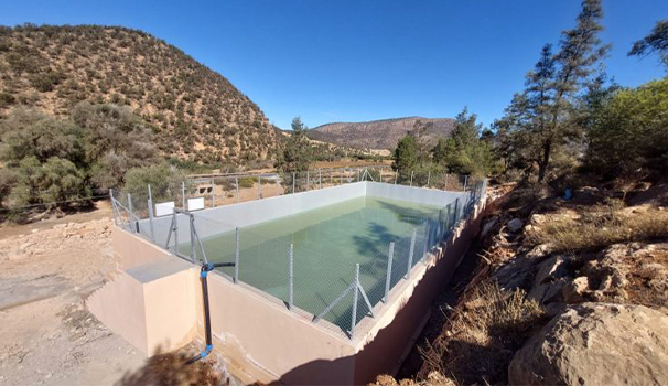 Bassin d&rsquo;irrigation aménagé à Tafoughalt (Province de Berkane)